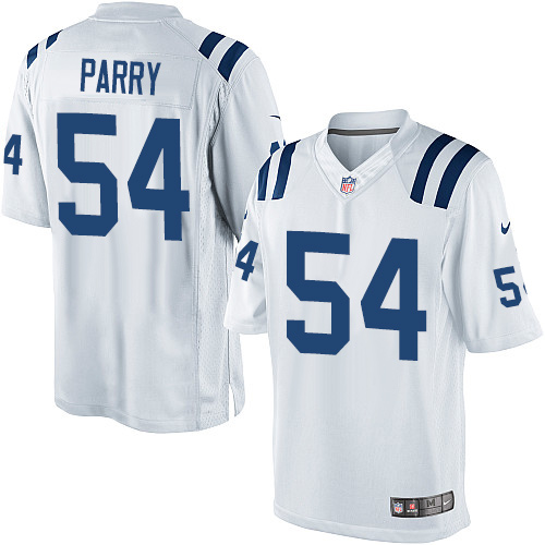 Youth Elite David Parry Nike Jersey White Road - #54 NFL Indianapolis Colts